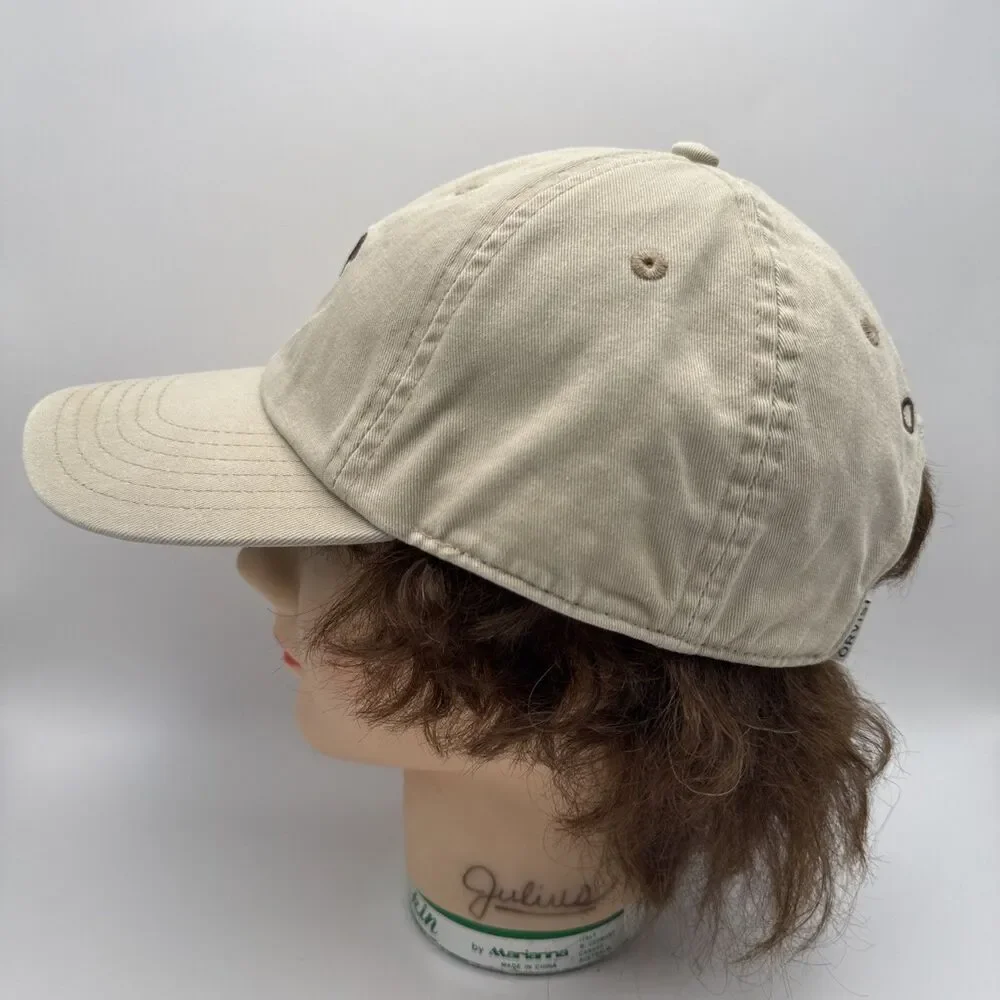 Orvis Baseball Cap Hat Khaki Strap Back Chocolate Labrador Lab Dog Embroidered